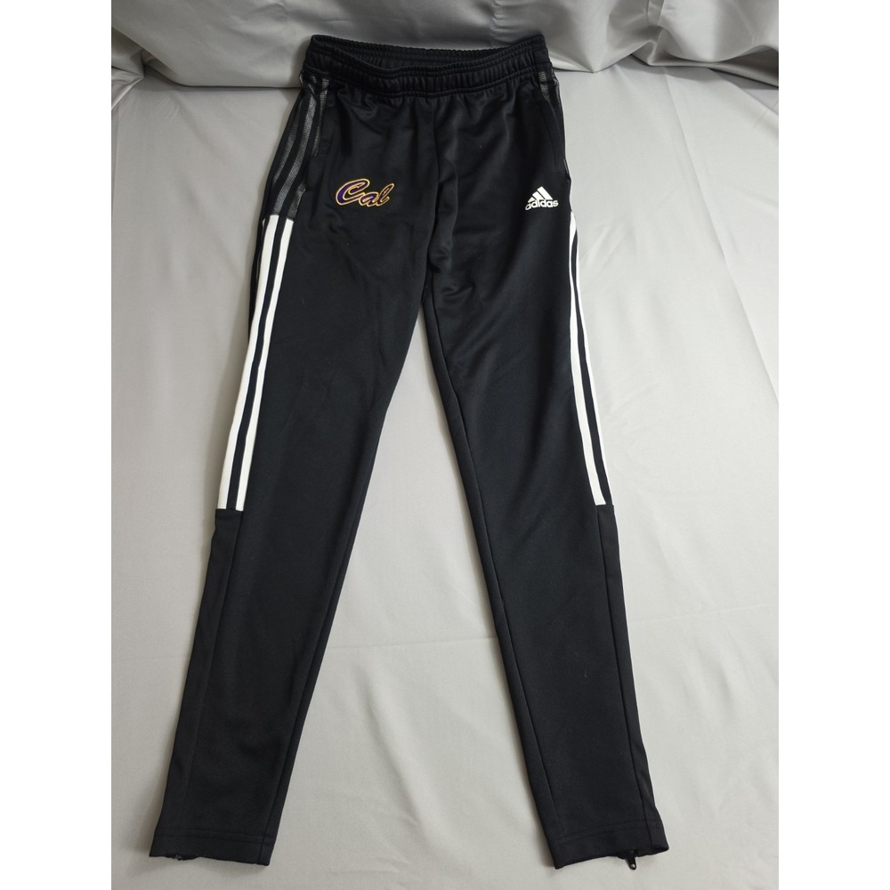 Adidas Track Pants Womens XS Black White AEROREADY Soccer Primegreen Cal State
